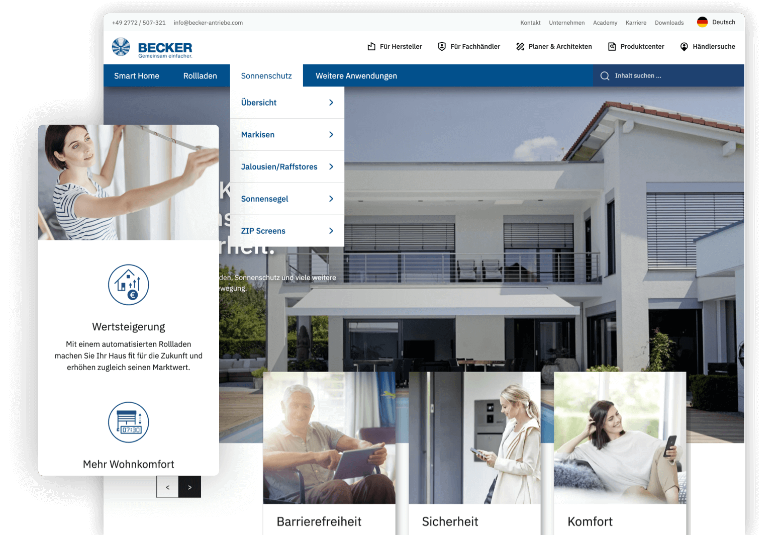 Relaunch der Corporate Website BECKER-Antriebe GmbH