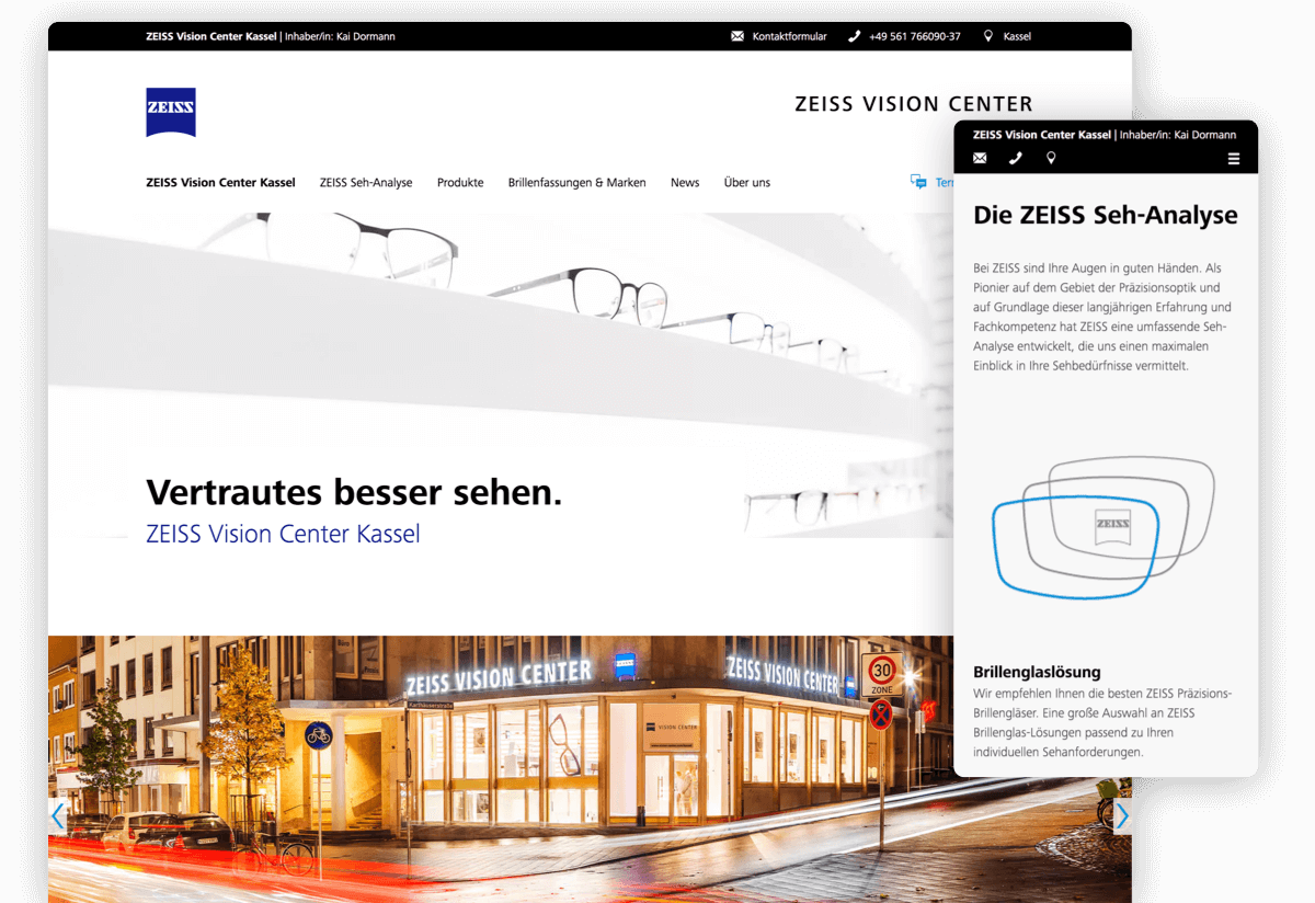 Zeiss Vision Center Multisite Grafik