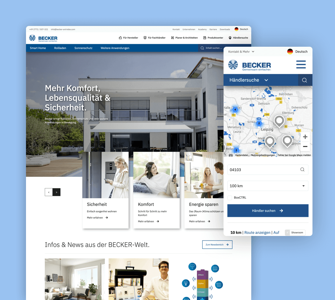 Relaunch der Corporate Website BECKER-Antriebe GmbH