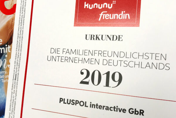 Auszeichnung PLUSPOL 2019