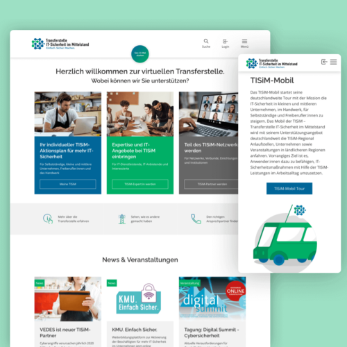 Website-Relaunch der Transferstelle für IT-Sicherheit im Mittelstand (TISiM)