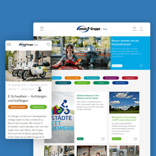 Facelift des Unternehmens-Blogs der enviaM-Gruppe