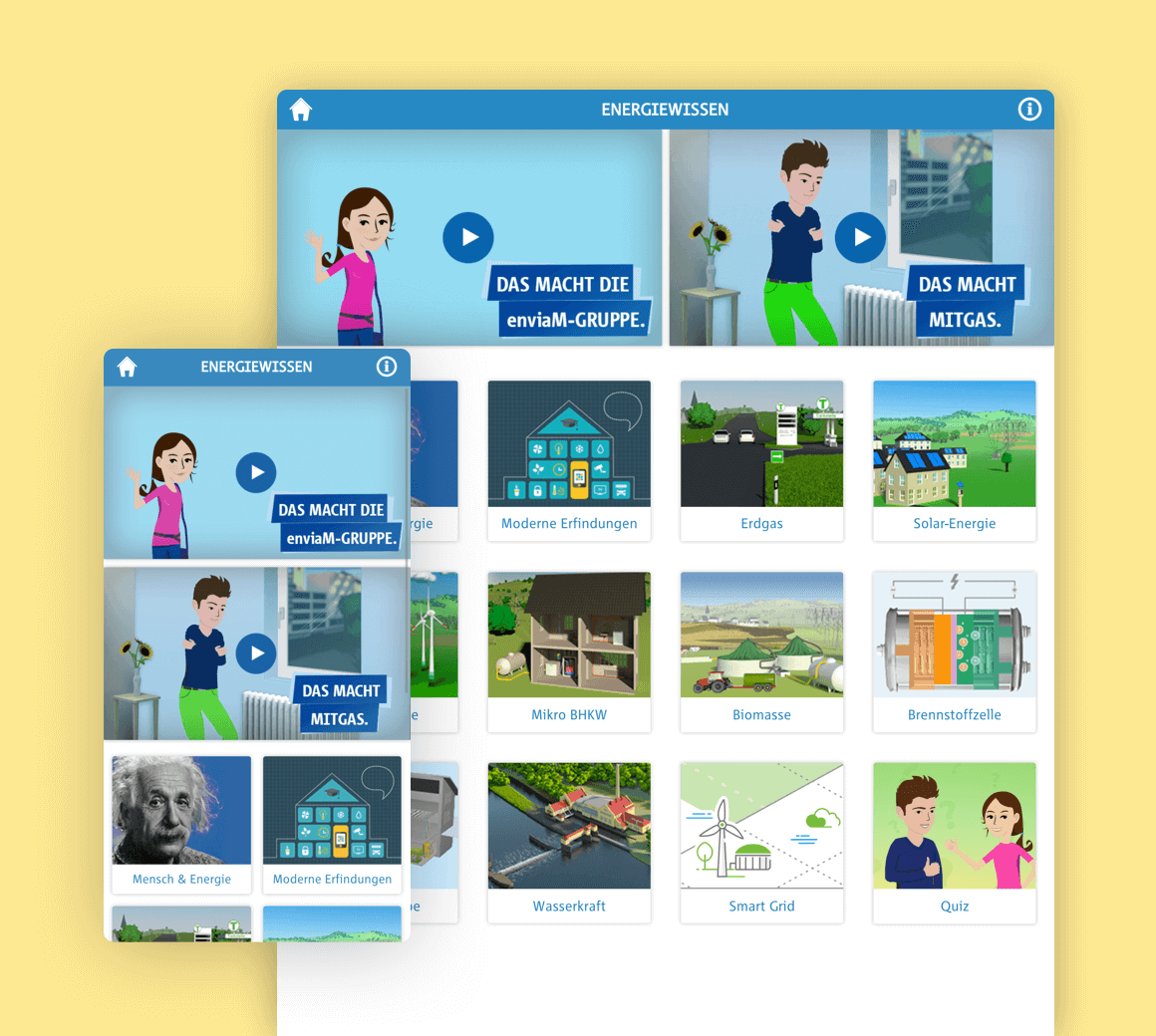 Weiterentwicklung der enviaM Energiewissen-App