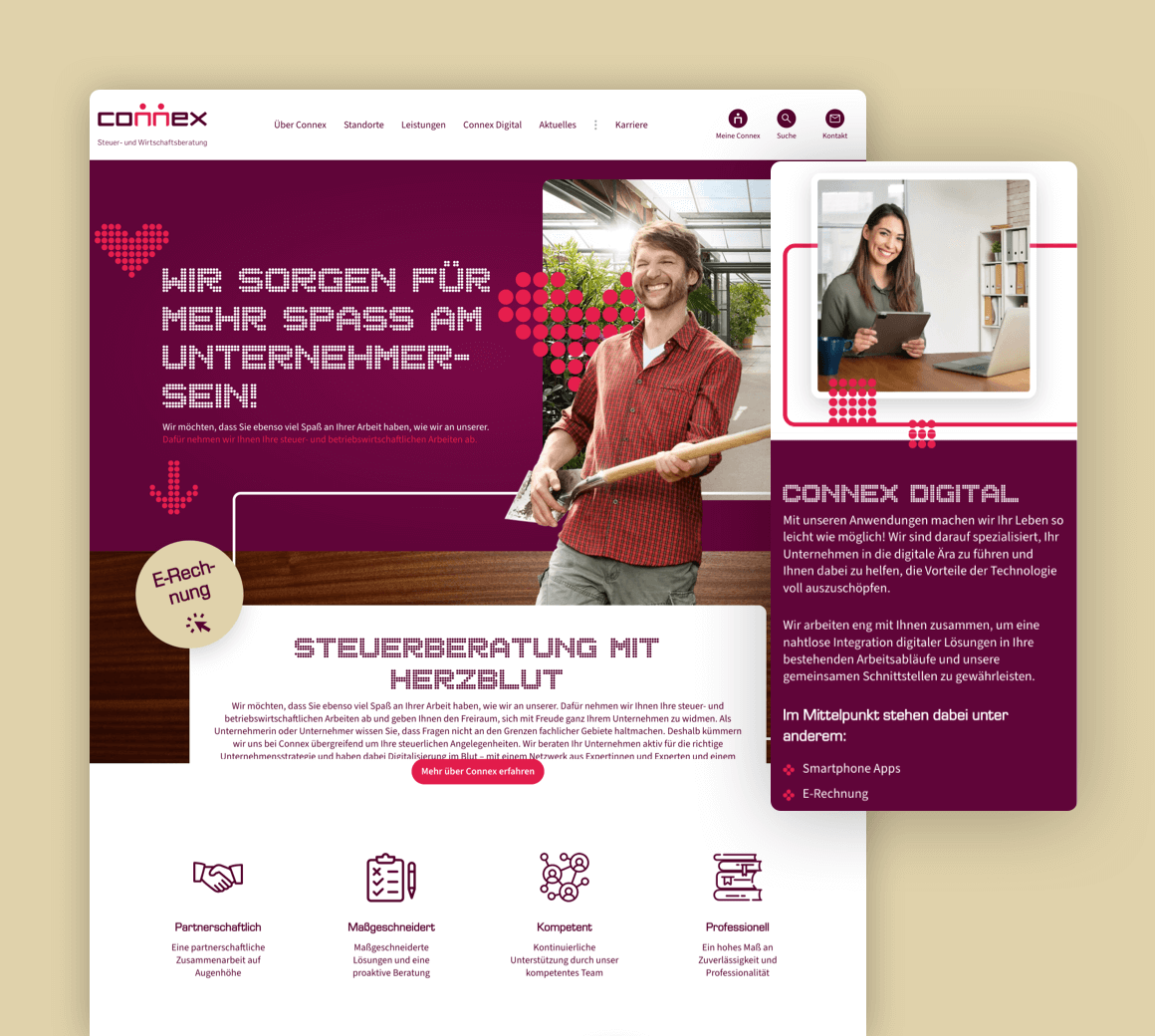 Relaunch der Connex Steuer- und Wirtschaftsberatung GmbH