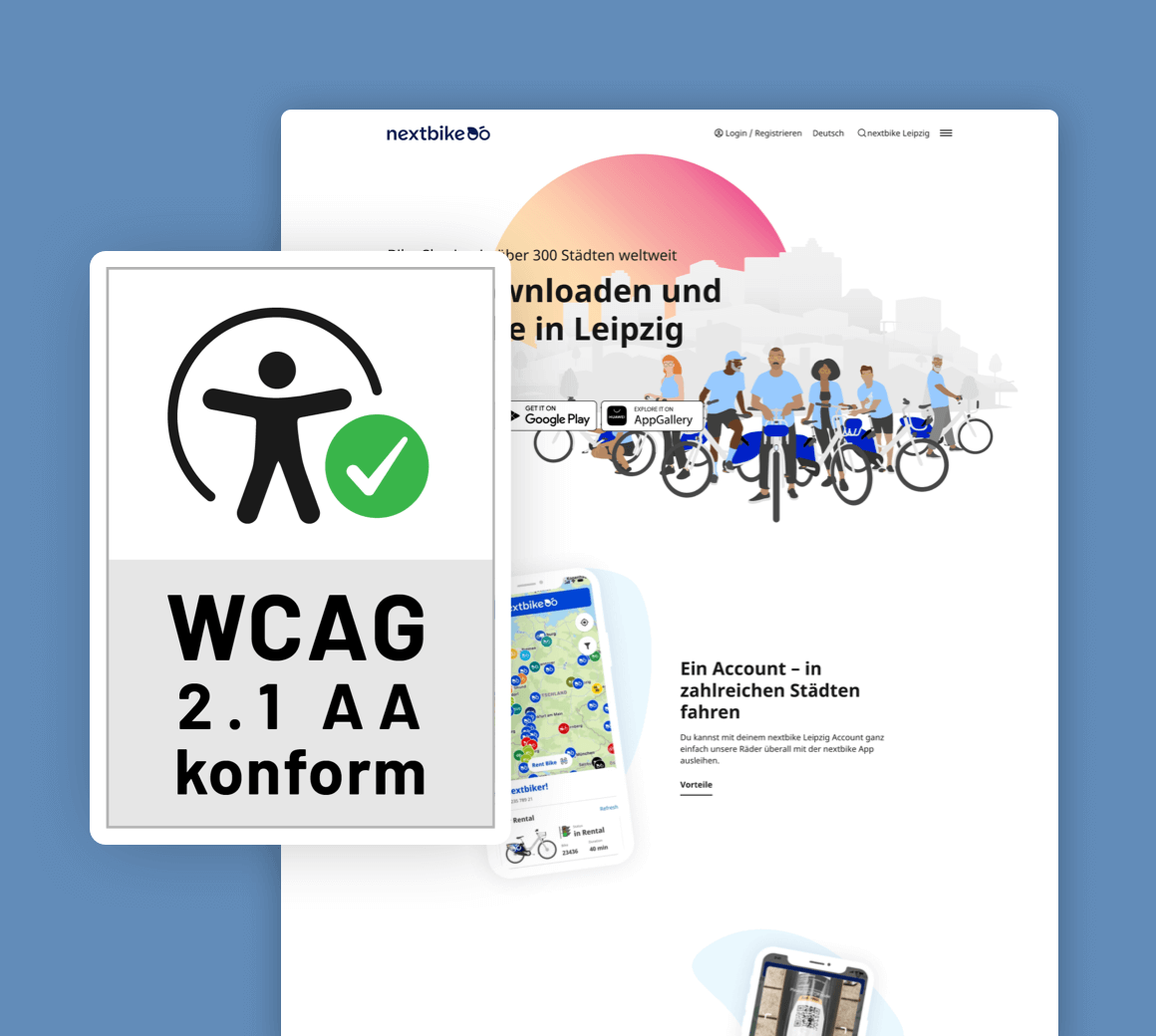 Barrierefreiheit: nextbike – Umsetzung Multisite für deutschen Markt