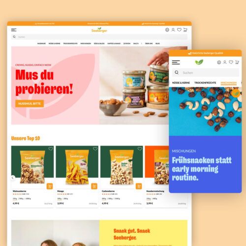 Betreuung und Weiterentwicklung des Seeberger Online-Shops