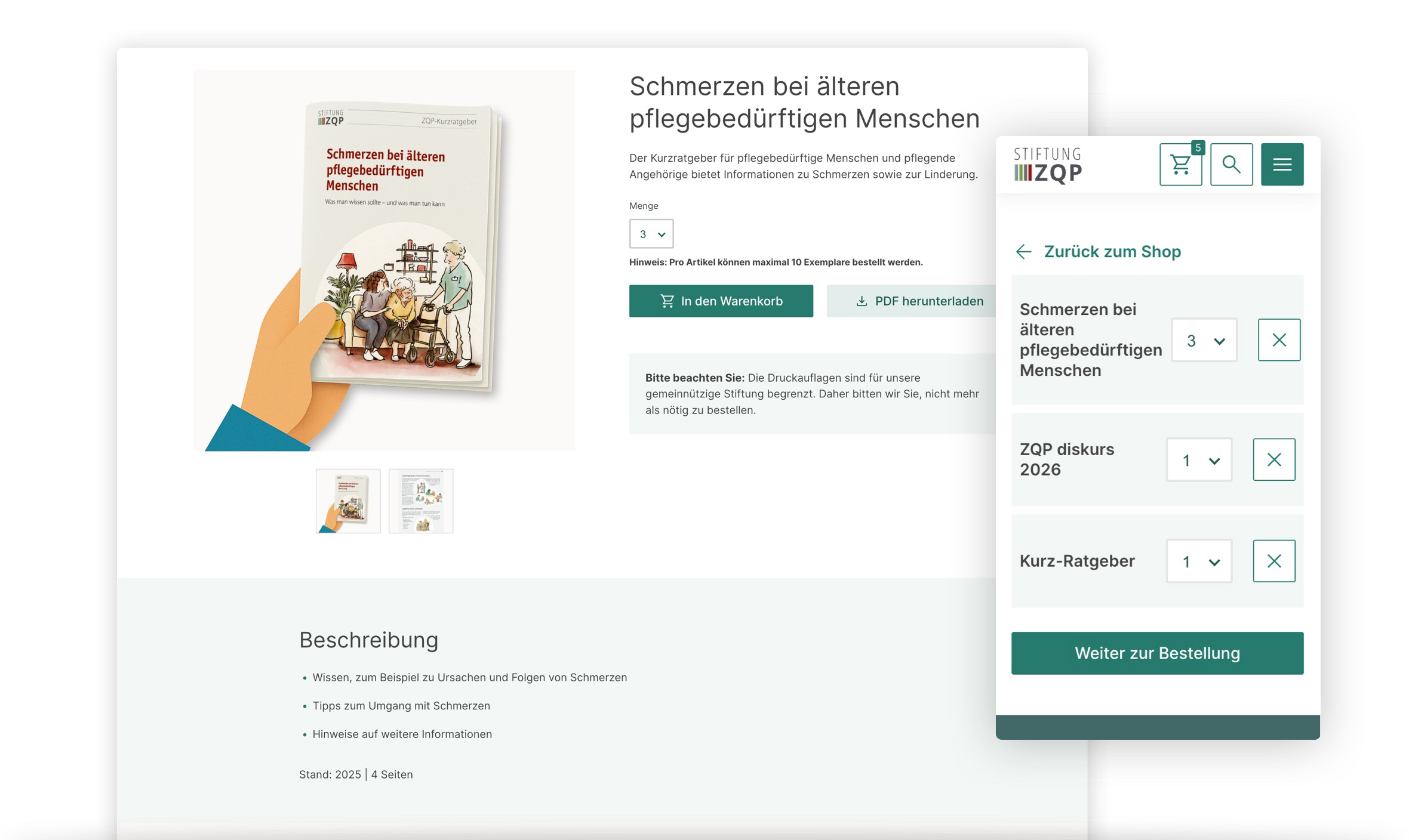 Shop - Produktdetailseite